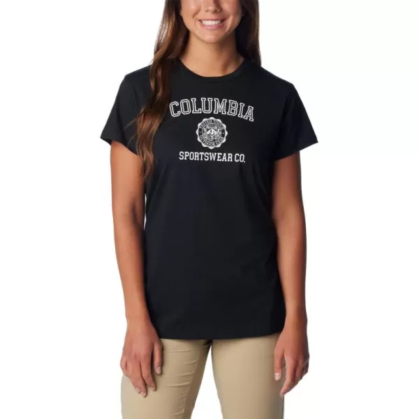 Columbia Womens Trek Short Sleeve Graphic TeeBlackCsc Emblem