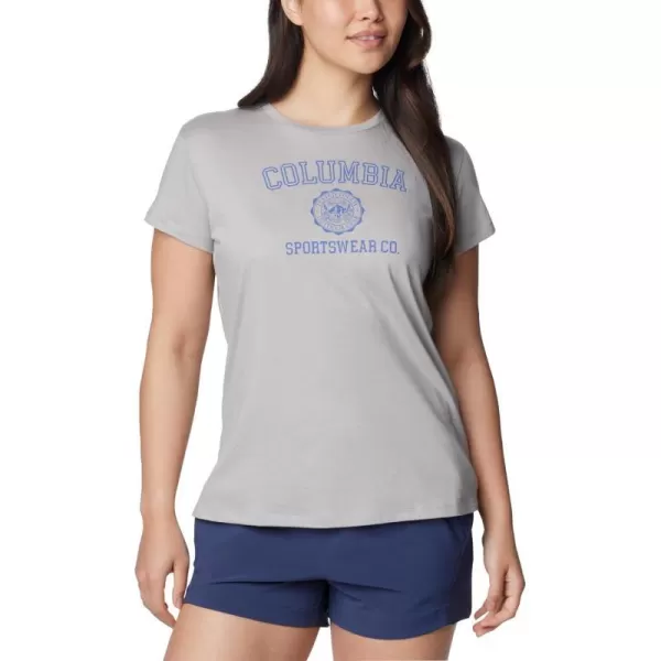 Columbia Womens Trek Short Sleeve Graphic TeeColumbia Grey HeatherCsc Emblem