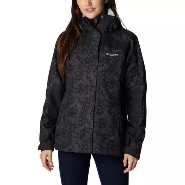 Columbia Womens Tunnel Falls Interchange JacketBlack Florescence Print