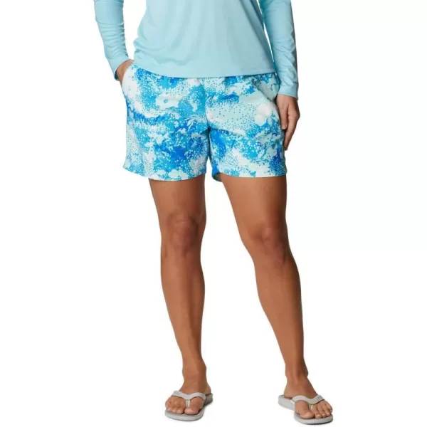 Columbia Womens W Super Backcast Water ShortCompass BlueFoamfloral Print