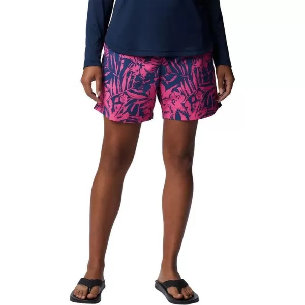 Columbia Womens W Super Backcast Water ShortUltra Pink Palmtropics