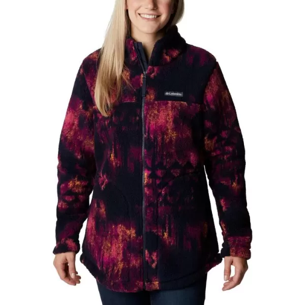 Columbia Womens West Bend Full ZipDark Nocturnal Folk Blur