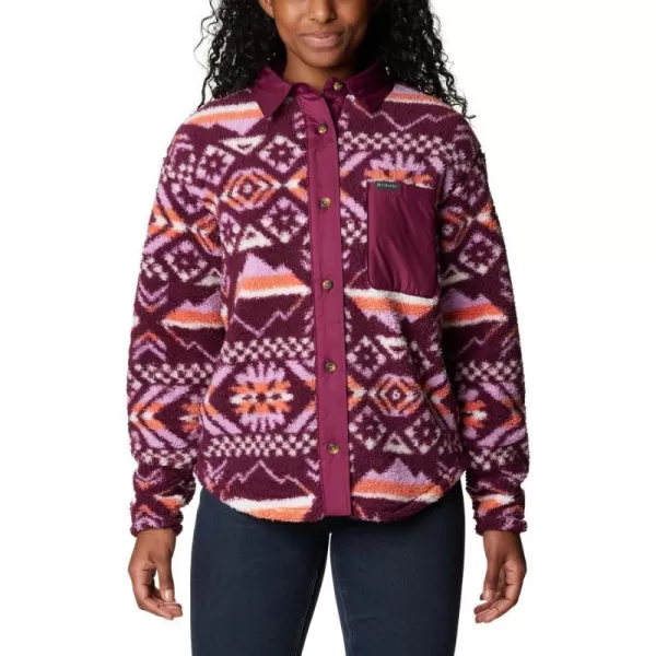 Columbia Womens West Bend Shirt JacketMarionberry Checkered Peaks