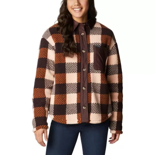 Columbia Womens West Bend Shirt JacketWarm Copper Check Multi Print