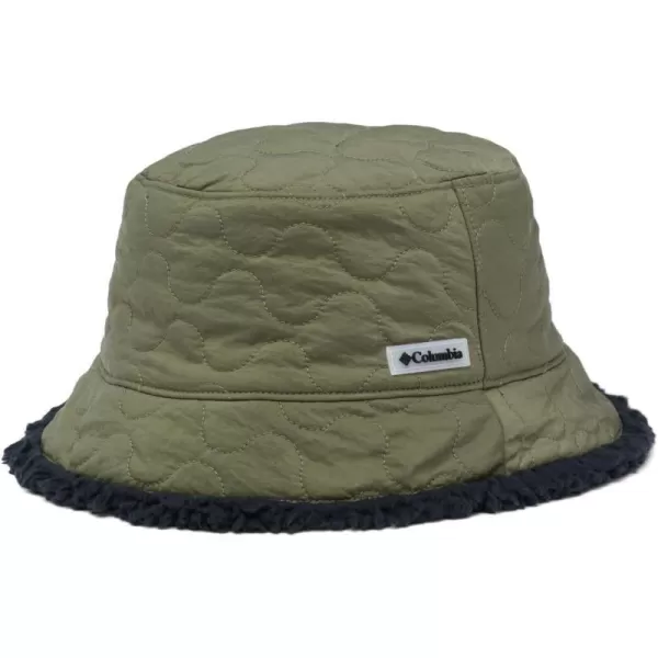 Columbia Womens Winter Pass Reversible Bucket HatStone GreenBlack