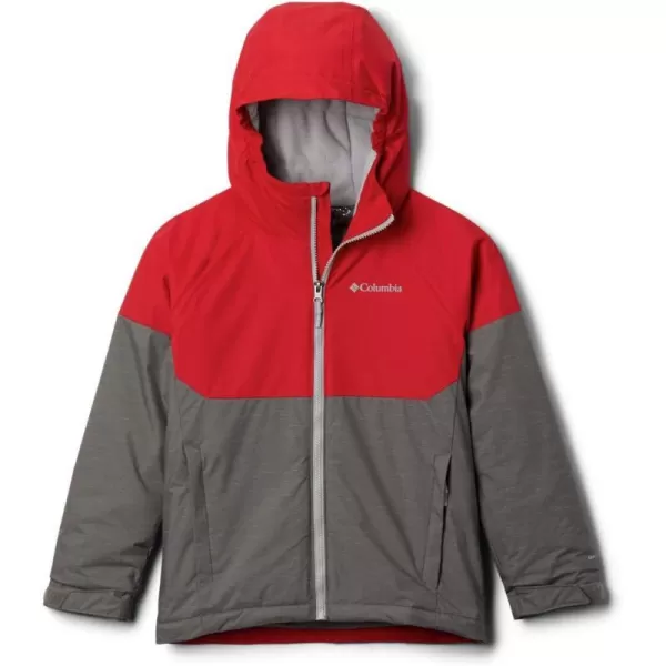 Columbia boys Alpine Actionnbspii JacketCity Grey HeatherMountain Red