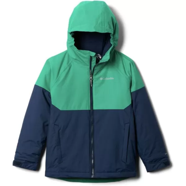 Columbia boys Alpine Actionnbspii JacketCollegiate Navy HeatherEmerald Green