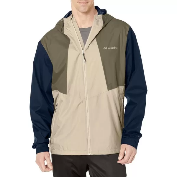 Columbia mens Inner Limits II JacketAncient FossilCollegiate NavyStone Green