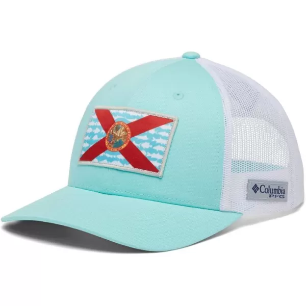 Columbia unisexadult Pfg Fish Flag Mesh Snap BackGulf StreamFlorida Flag