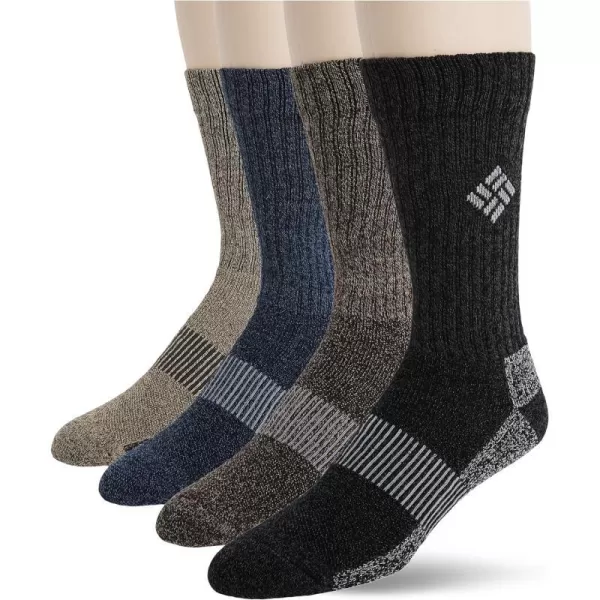 Moisture Control Crew Sock 4 Pack MultipackBlackBrownKhaki