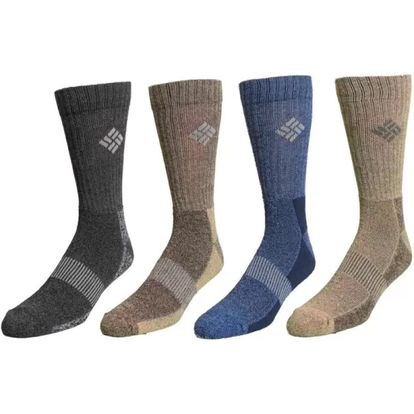 Moisture Control Crew Sock 4 Pack MultipackBlackBrownNavyKhaki