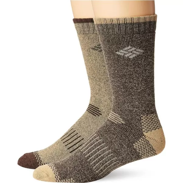 Moisture Control Crew Sock 4 Pack MultipackKhakiBrown