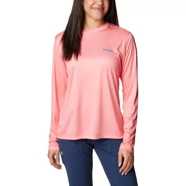 Womens Tidal Tee PFG Fish Flag LsCoral GlowFish and Friends Ombre