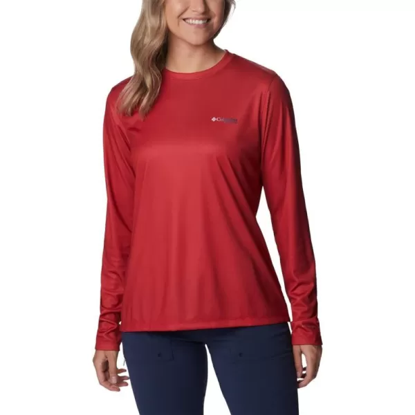 Womens Tidal Tee PFG Fish Flag LsRed SparkBluestone Gradient