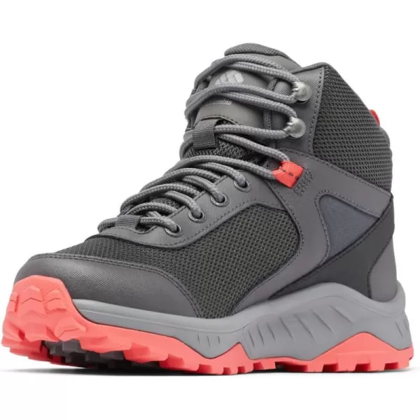 Womens Trailstorm Ascend Mid Waterproof Hiking ShoeDark Grey  Red Coral