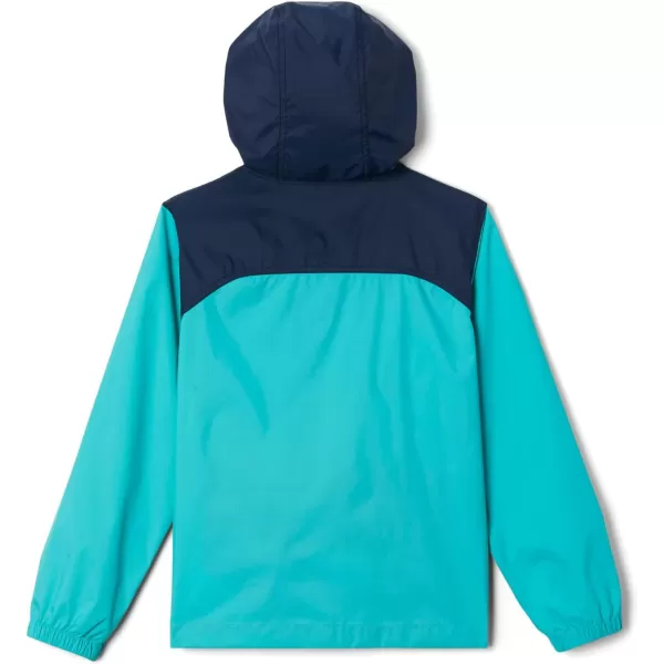 Columbia Boys Glennaker Rain JacketBright AquaCollegiate Navy