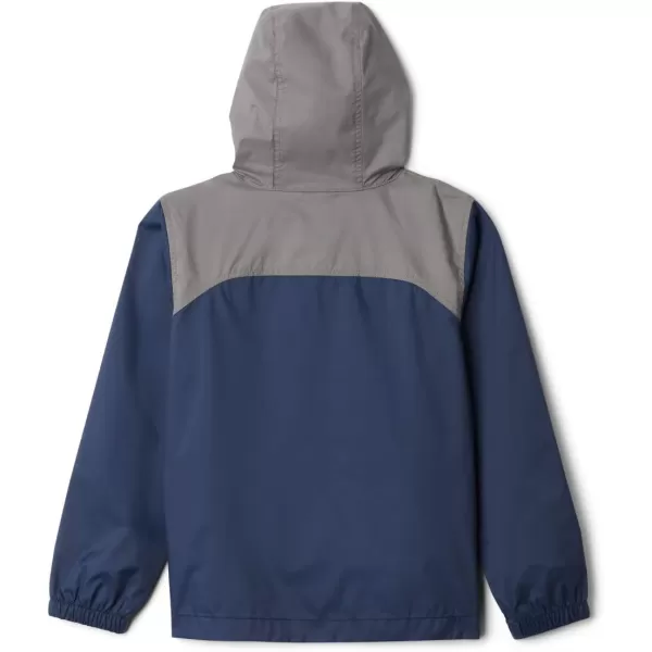 Columbia Boys Glennaker Rain JacketCollegiate NavyCity Grey