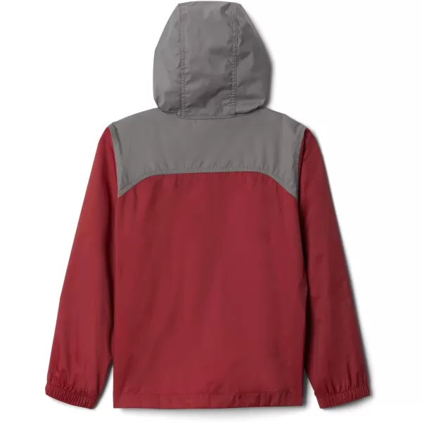 Columbia Boys Glennaker Rain JacketRed JasperCity Grey