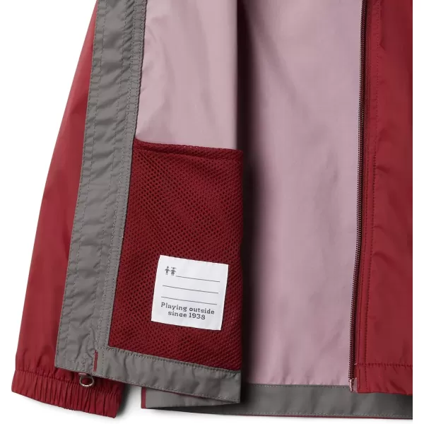 Columbia Boys Glennaker Rain JacketRed JasperCity Grey