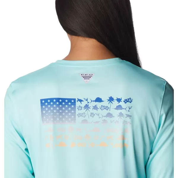 Columbia Boys Tidal Tee PFG Fish Flag Long SleeveGulf StreamFish and Friends Flag Ombre