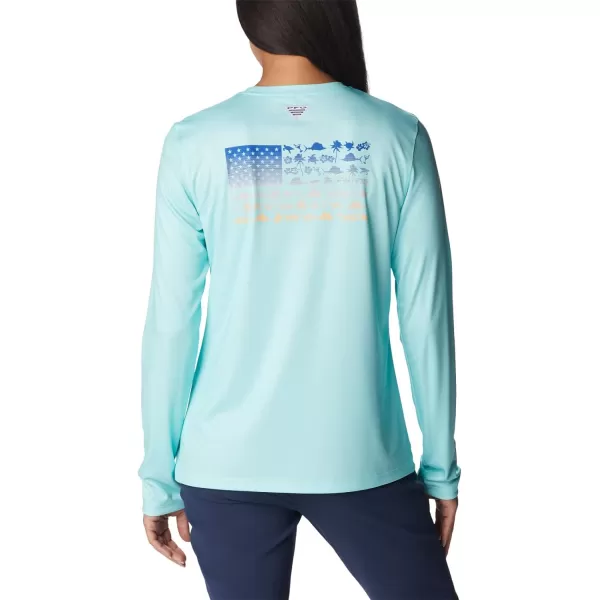 Columbia Boys Tidal Tee PFG Fish Flag Long SleeveGulf StreamFish and Friends Flag Ombre