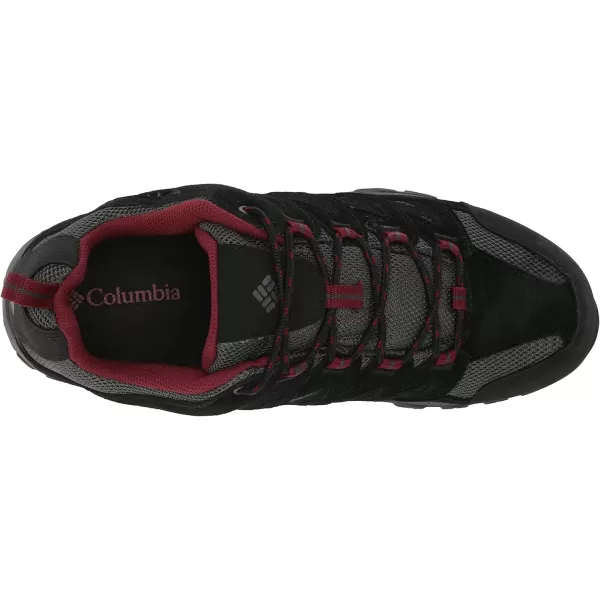 Columbia Mens Crestwood Waterproof Hiking ShoeDark GreyRed Jasper