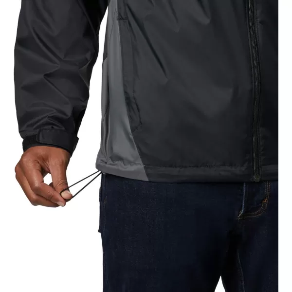 Columbia Mens Glennaker Rain JacketBlack  Grill