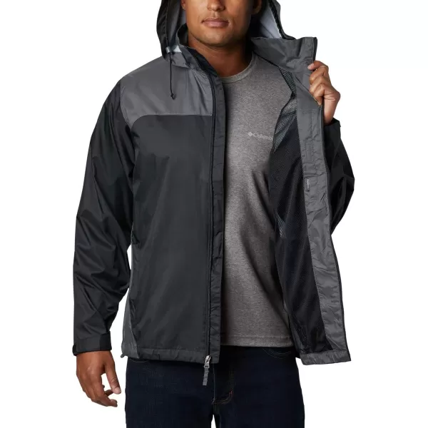 Columbia Mens Glennaker Rain JacketBlack  Grill