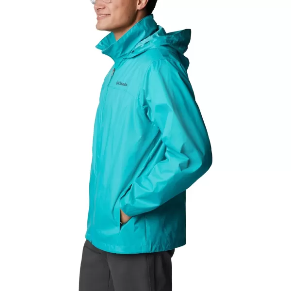 Columbia Mens Glennaker Rain JacketBright Aqua