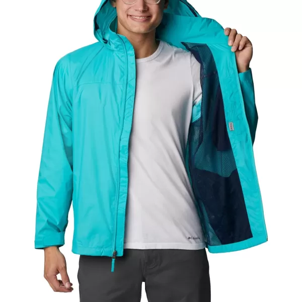 Columbia Mens Glennaker Rain JacketBright Aqua