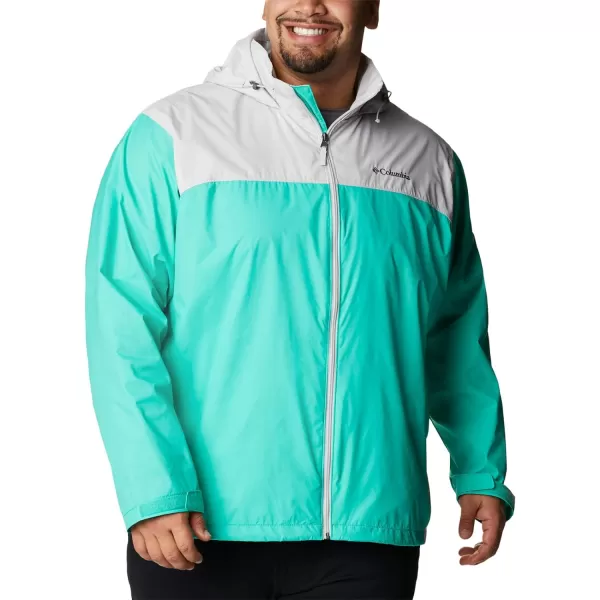 Columbia Mens Glennaker Rain JacketElectric Turquoise  Nimbus Grey