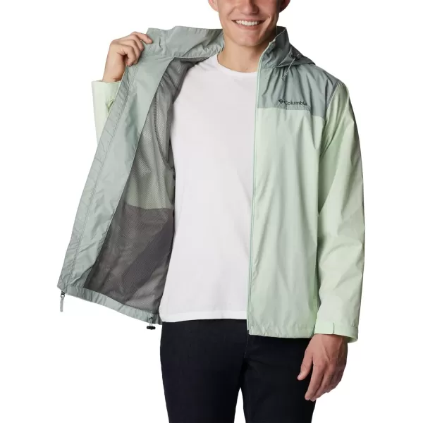 Columbia Mens Glennaker Rain JacketIce GreenNiagara