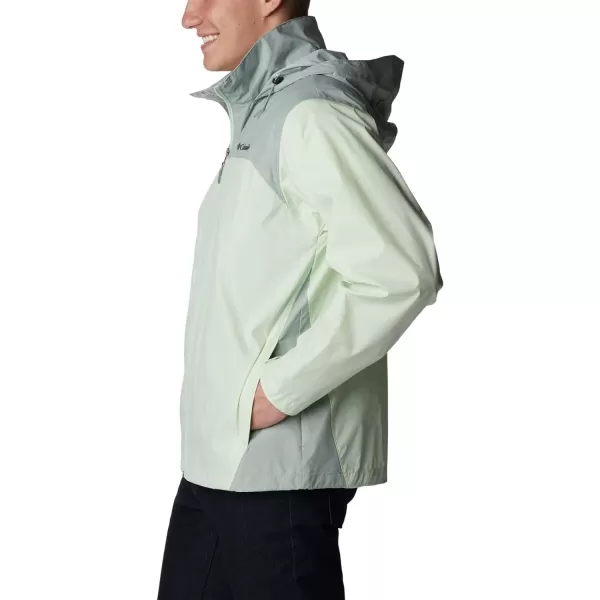 Columbia Mens Glennaker Rain JacketIce GreenNiagara