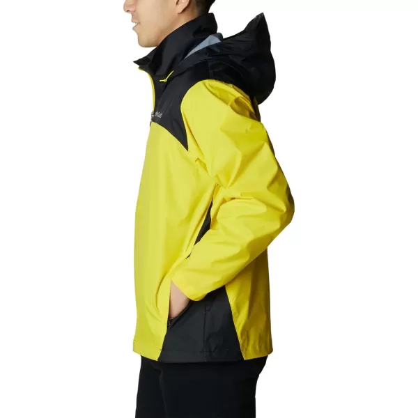 Columbia Mens Glennaker Rain JacketLaser LemonBlack