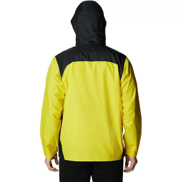 Columbia Mens Glennaker Rain JacketLaser LemonBlack