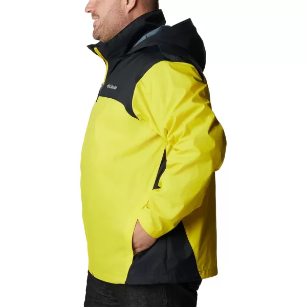 Columbia Mens Glennaker Rain JacketLaser LemonBlack