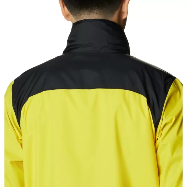 Columbia Mens Glennaker Rain JacketLaser LemonBlack