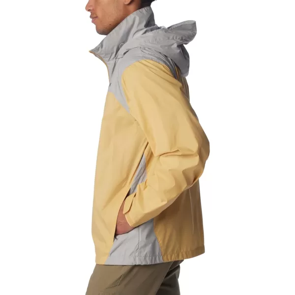 Columbia Mens Glennaker Rain JacketLight CamelFlint Grey