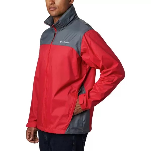 Columbia Mens Glennaker Rain JacketMountain Red  Graphite