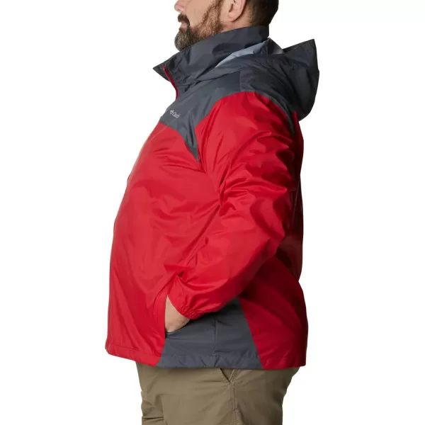 Columbia Mens Glennaker Rain JacketMountain Red  Graphite