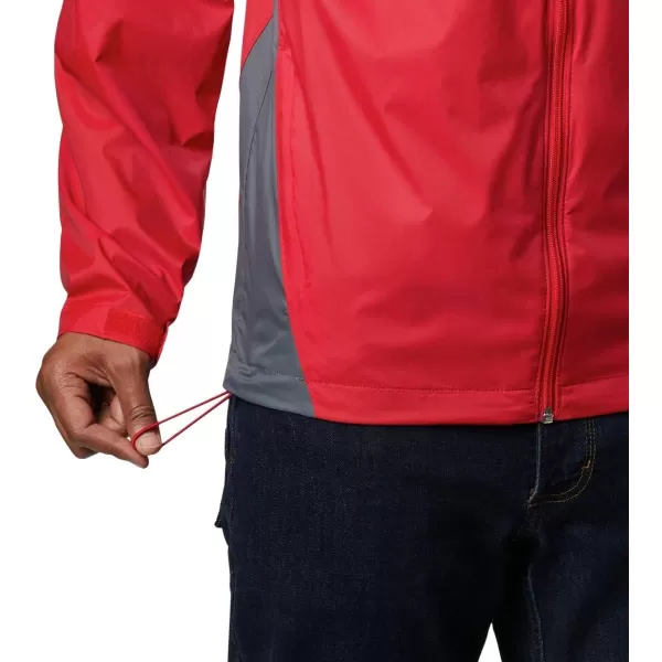 Columbia Mens Glennaker Rain JacketMountain Red  Graphite