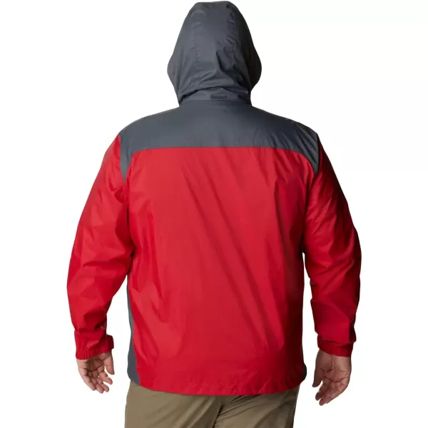 Columbia Mens Glennaker Rain JacketMountain Red  Graphite