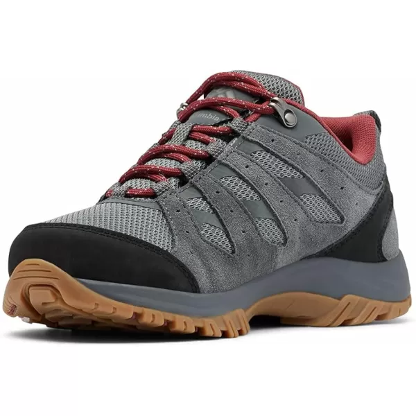 Columbia Mens Redmond Iii Waterproof Hiking ShoeTi Grey SteelMarsala Red
