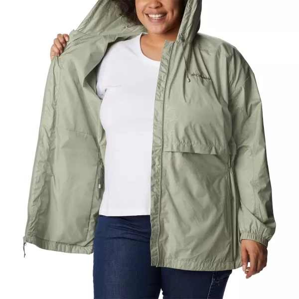 Columbia Womens Auroras Wake Iii JacketSafari Leafy Lines Emboss