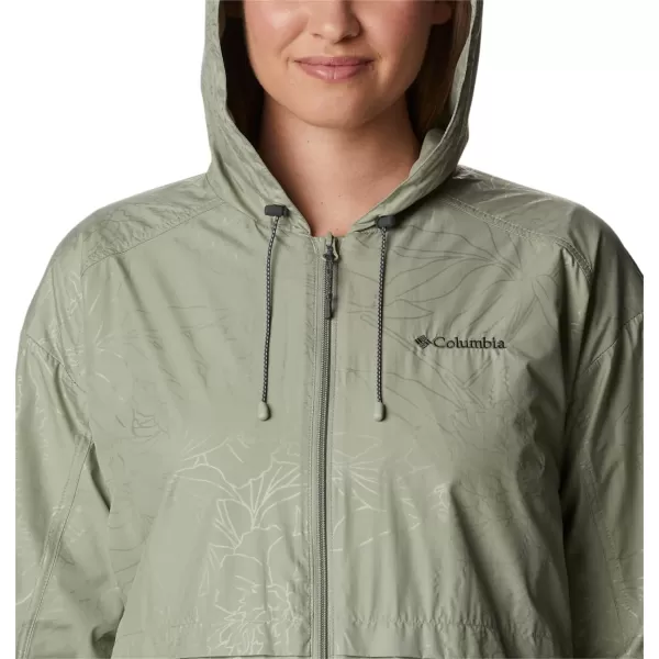 Columbia Womens Auroras Wake Iii JacketSafari Leafy Lines Emboss