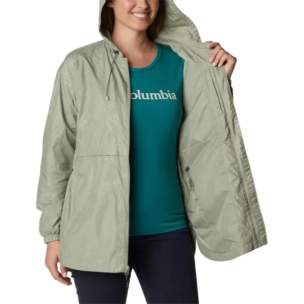 Columbia Womens Auroras Wake Iii JacketSafari Leafy Lines Emboss