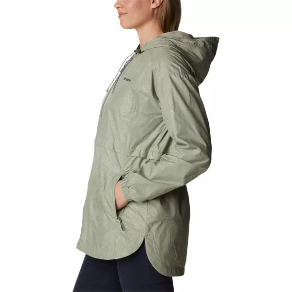 Columbia Womens Auroras Wake Iii JacketSafari Leafy Lines Emboss