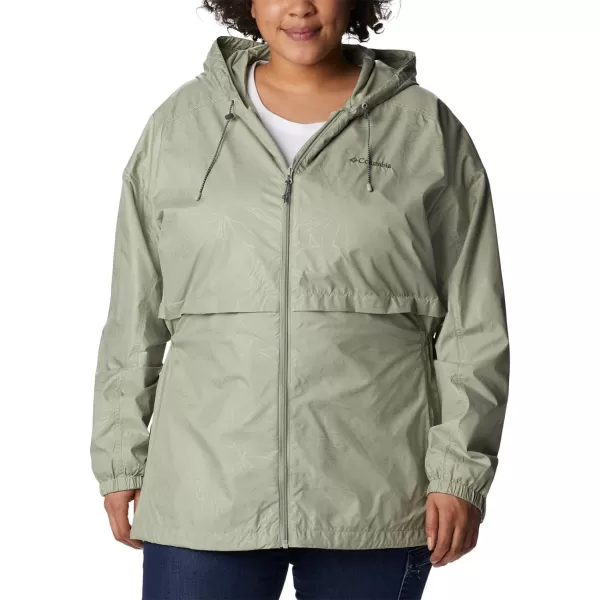 Columbia Womens Auroras Wake Iii JacketSafari Leafy Lines Emboss