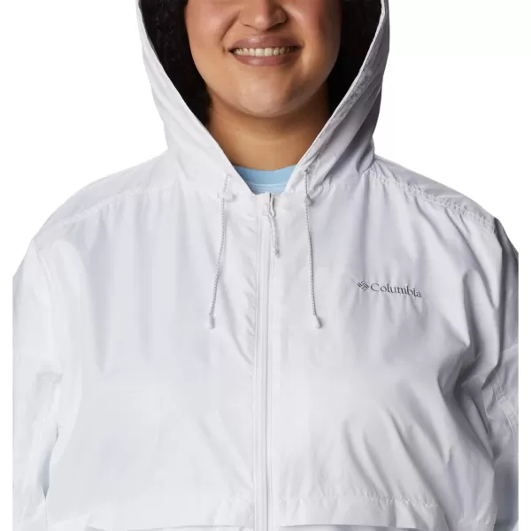 Columbia Womens Auroras Wake Iii JacketWhite Leafy Line Emboss