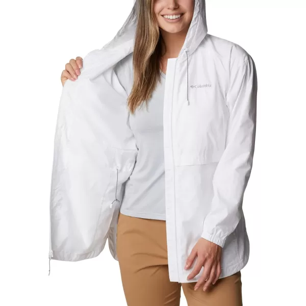 Columbia Womens Auroras Wake Iii JacketWhite Leafy Line Emboss